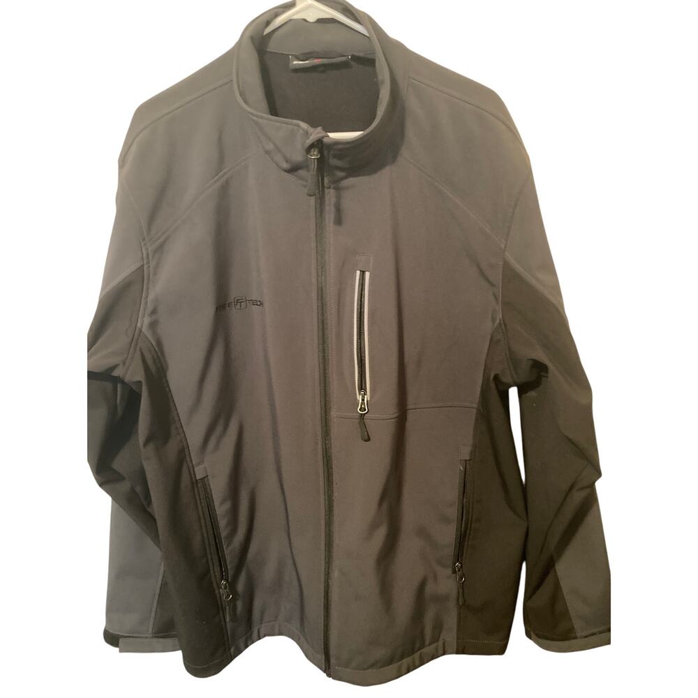 Free Tech Men's Jacket Carbon Black Coat XL 46-48 Polyester/ Spandex no hood